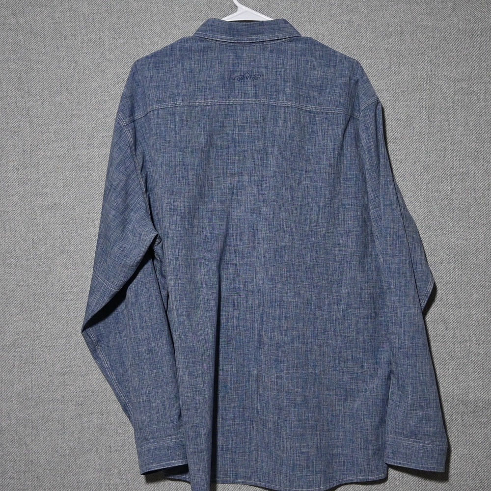 Orvis Fishing Shirt Mens Three Rivers Ranch Idaho XL Blue - Picture 2 of 9